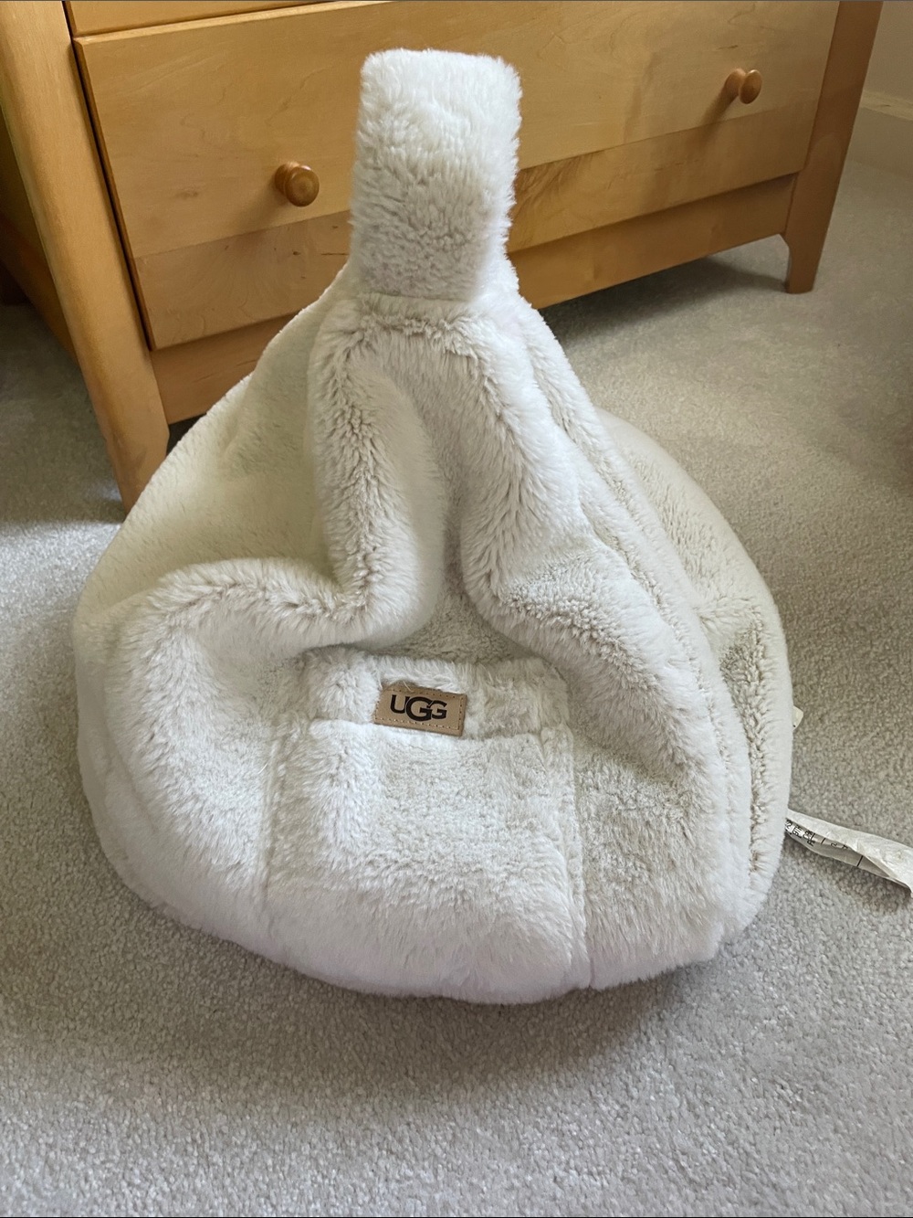 UGG Cream Plush beanbag tablet/phone stand